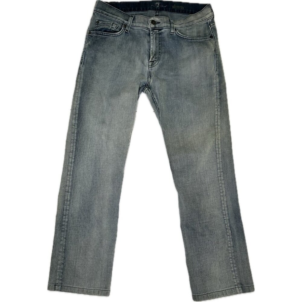 7 for all mankind jeans men’s Slim Fit Jeans Gray 32x27